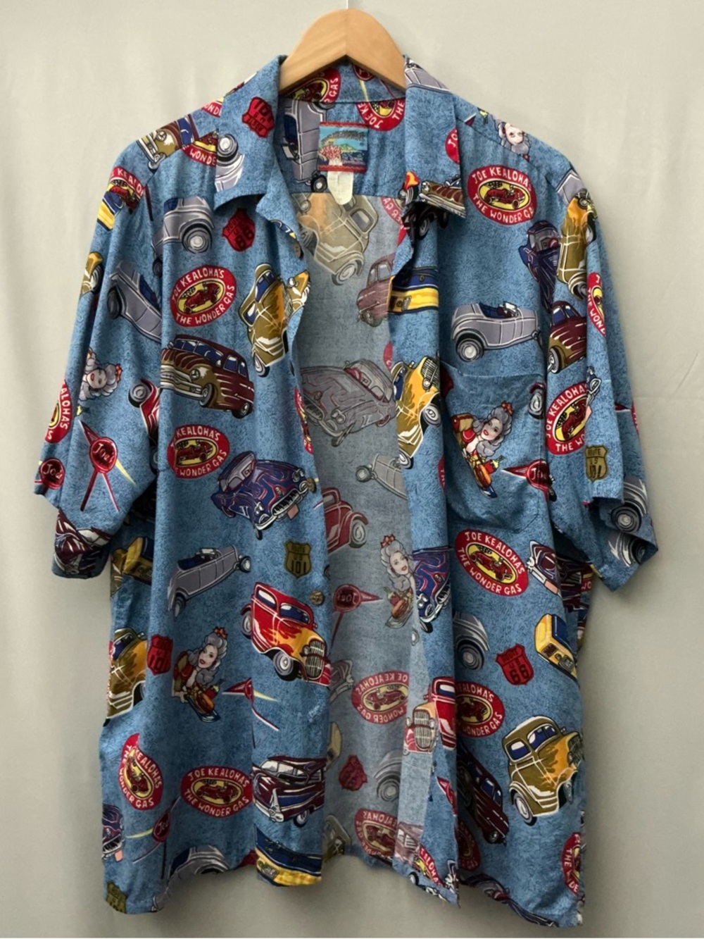 Joe Kealoha's The Wonder Gas Men's Hawaiian Shirt Size L